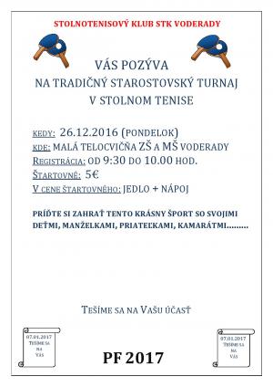 Starostovský turnaj v stolnom tenise