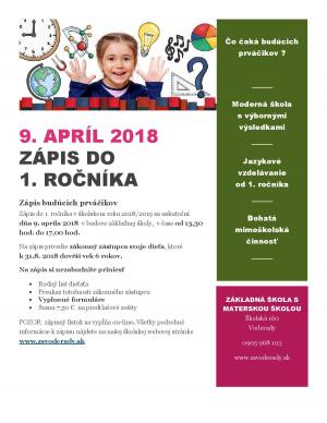 Zápis do 1.ročníka